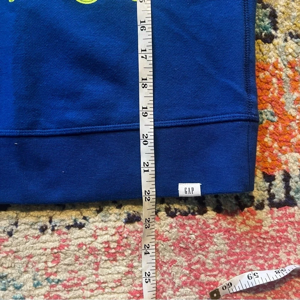 Gap Kids Blue Skateboard Graphic Pull On Sweatshirt Boys Size Large